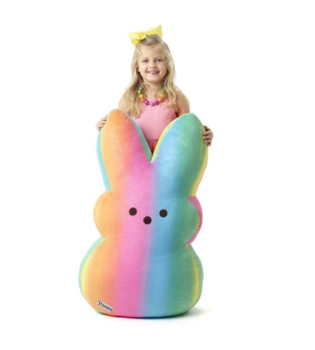 <p>While this won't fit inside an Easter basket, it's still a super-sized Easter surprise! This giant, rainbow-colored Peep will make for a very memorable Easter morning!</p><p><em><a href="https://go.skimresources.com?id=113896X1572730&xs=1&url=https%3A%2F%2Fwww.buildabear.com%2Fonline-exclusive-giant-rainbow-peeps%C3%A2-bunny%2F029990.html%3Fcgid%3Dcharacters-brands-and-characters-peeps%23infotabs1&sref=parade.com%2Fshopping%2Feaster-gifts-teens" rel="noopener" target="_blank" data-ylk="slk:Giant Rainbow Peeps Bunny, $75 at Build-A-Bear;elm:context_link;itc:0;sec:content-canvas" class="link ">Giant Rainbow Peeps Bunny, $75 at Build-A-Bear</a></em></p><p>Build-A-Bear</p>