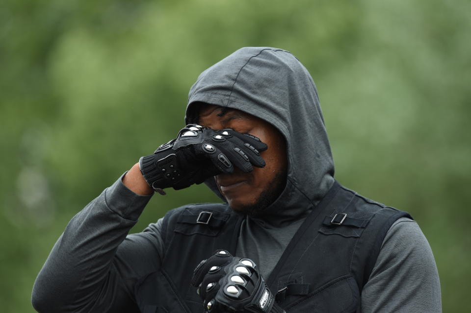 John Boyega started tearing up at a Black Lives Matter protest