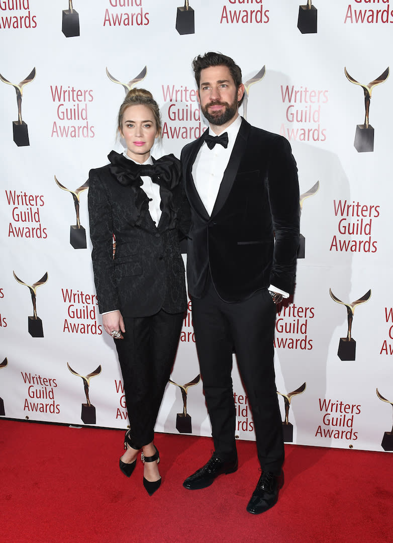 Emily Blunt and John Krasinski at the 71st Annual Writers Guild Awards