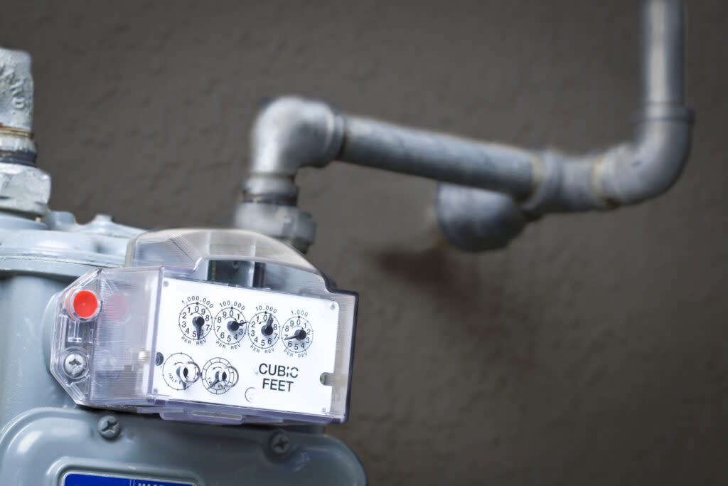A natural gas meter. (Getty Images)