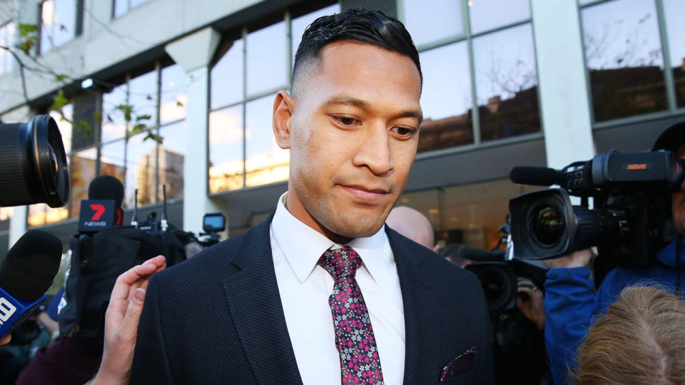 Israel Folau is engaged in a legal stoush over his multimillion-dollar sacking. Pic: Getty