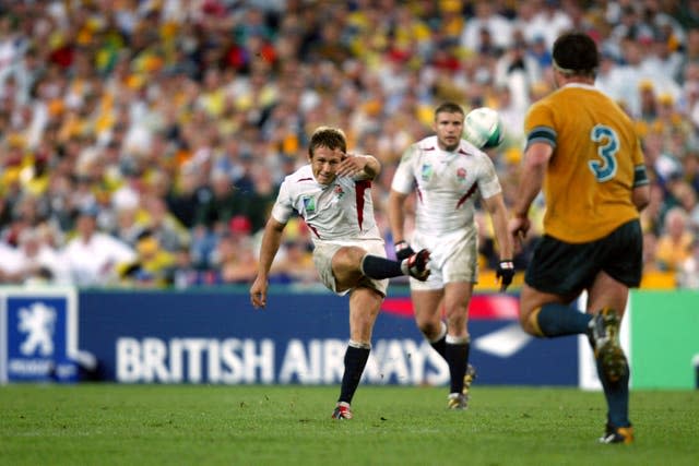 England’s Jonny Wilkinson was the hero in the 2003 Rugby World Cup final