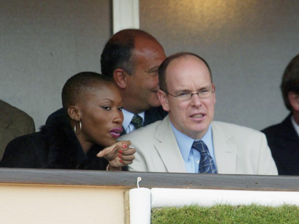 Prince Albert with Nicole Coste in 2002.