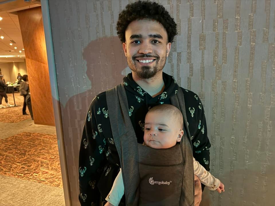 Bucks fan Travis Wallace - with six-month old son Oliver – said he was looking forward to the show, what Giannis had to say and “inspiration for helping other people figure out how to make a way for themselves.”