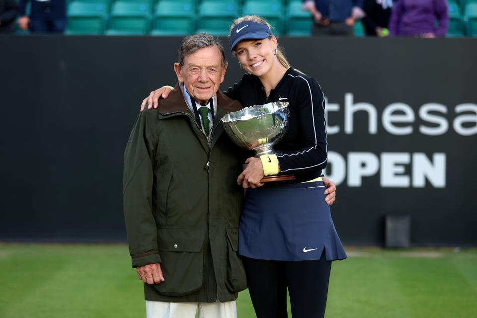 Boulter was joined in Nottingham by her grandfather