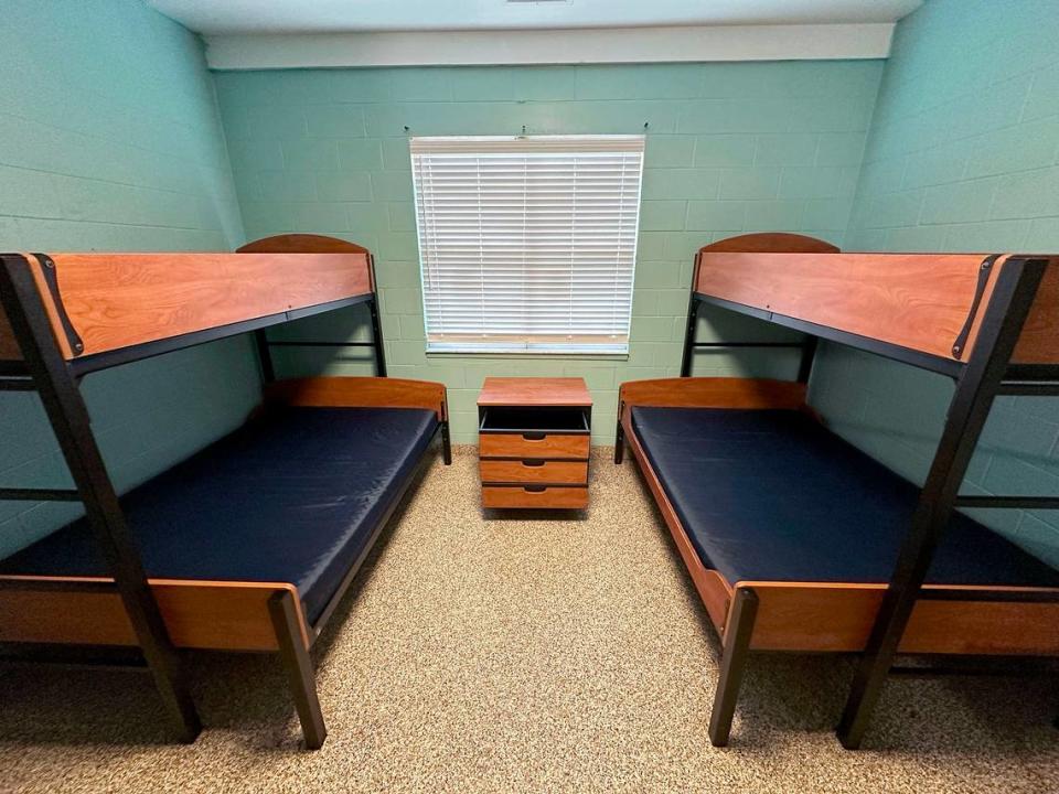 One of the family rooms at the Salvation Army shelter, the only one in Manatee County, on March 26, 2024. Gov. Ron DeSantis recently signed into law HB 1365, banning public sleeping and camping.