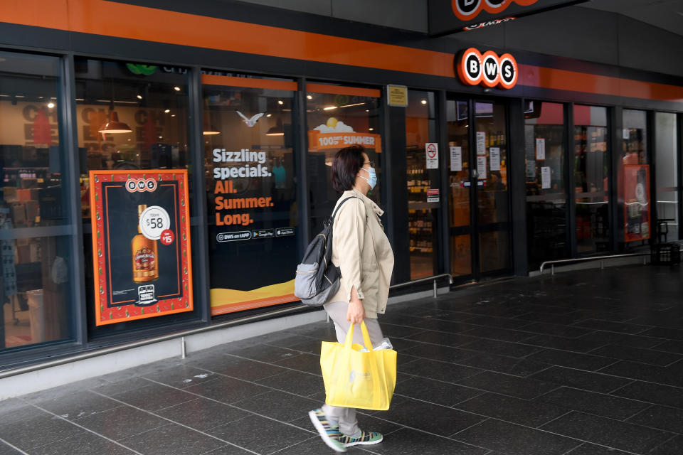 A general view of the BWS store at Berala in Sydney.