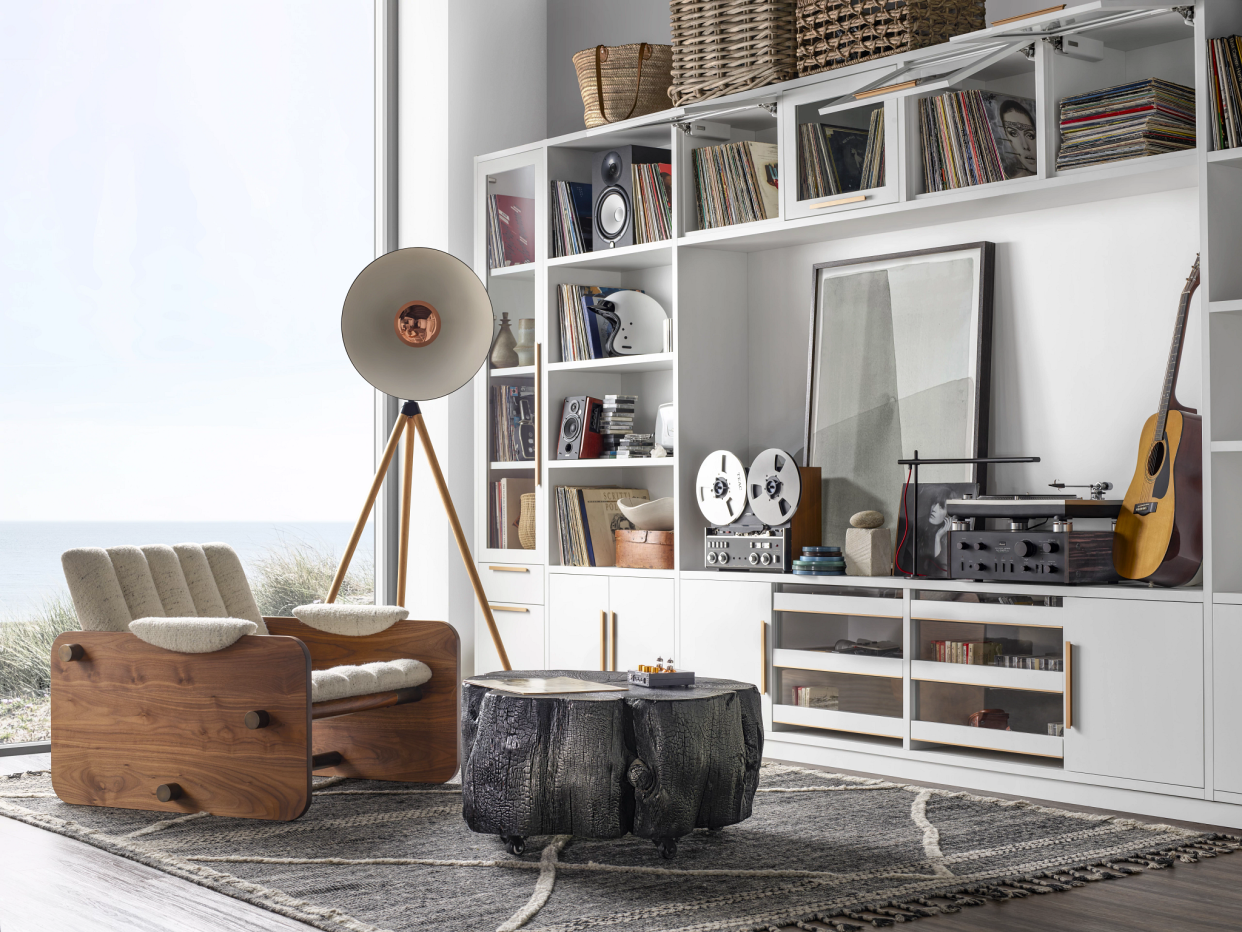 MAKE ROOM: Creating a space for what’s important, as the owner of this music collection has done, is one of the secrets to creating a feeling of belonging at home, says Edward Leaman of California Closets.