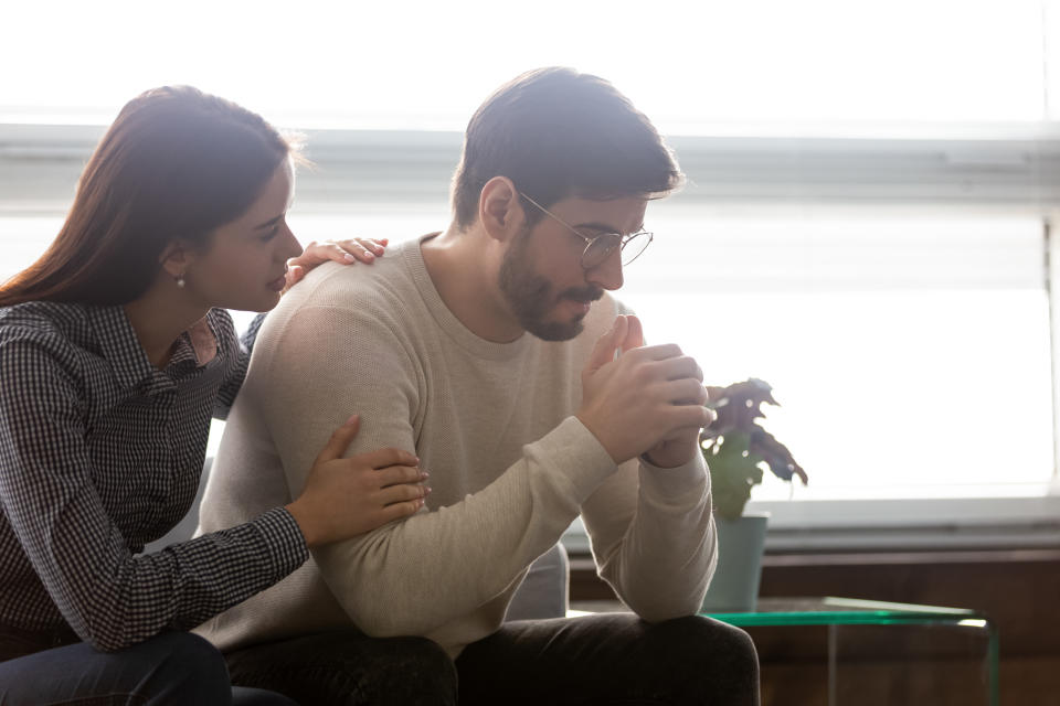 Man ignoring woman wanting to speak in relationship. (Getty Images)