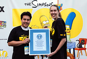 The Simpsons Ultimate Fan Marathon, Jeremiah Franco and Carin Shreve | Photo Credits: Nicole Wilder/Fox