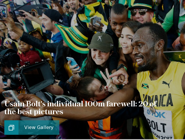 Usain Bolt's individual 100m farewell: 20 of the best pictures