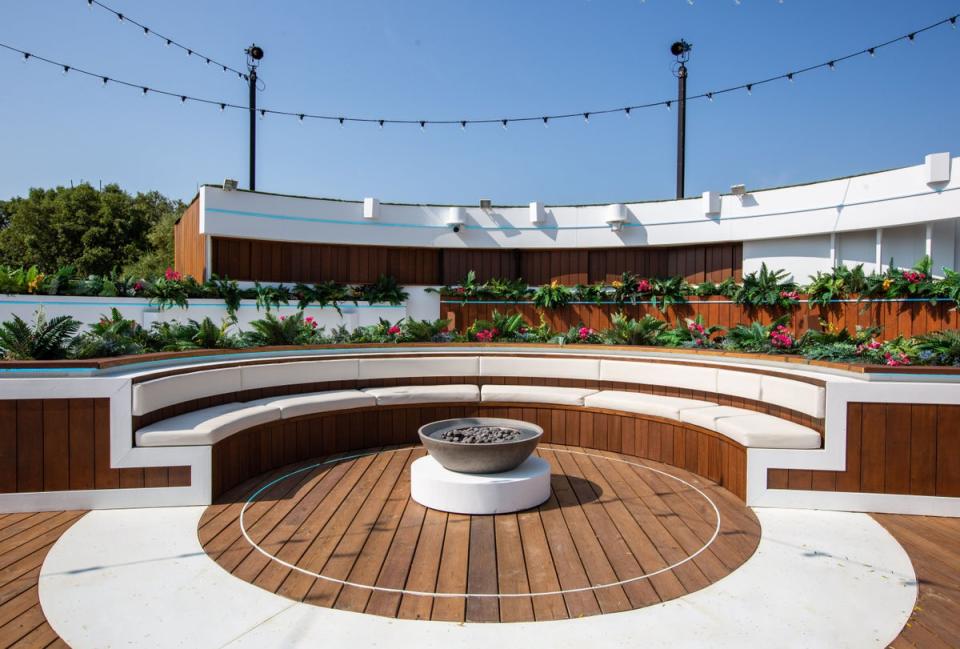 The fire pit in the Love Island 2023 villa (ITV)