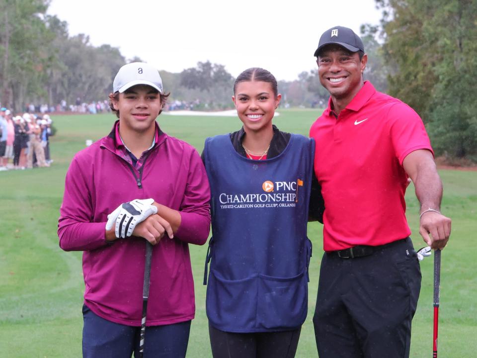 Tiger Woods with his kids.