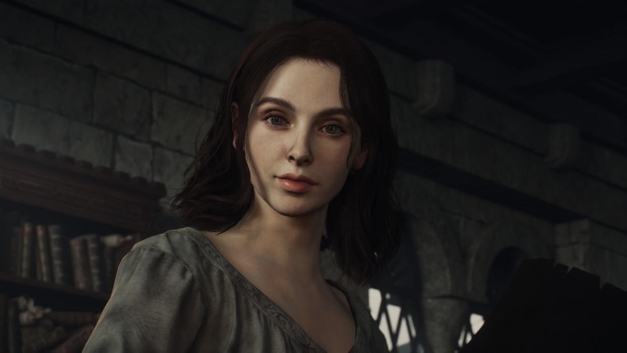  A close up of a woman's face in Dragon's Dogma 2. 