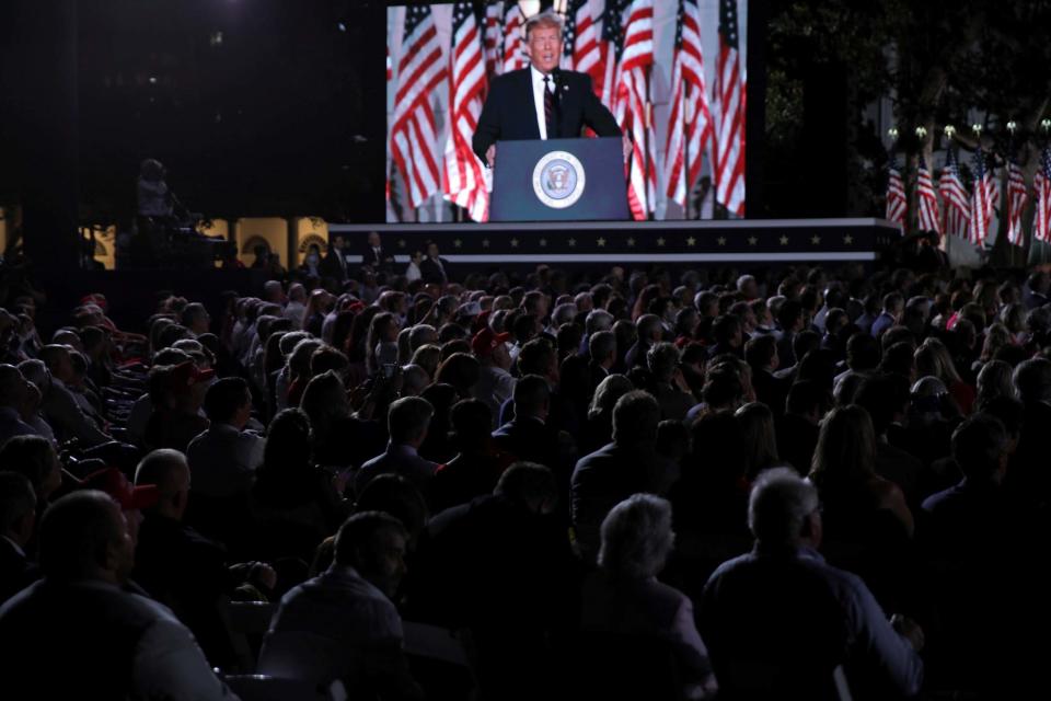 Thousands were said to have stood on the lawn during the events (REUTERS)