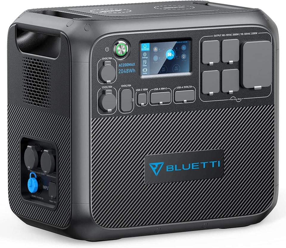 Image of BLUETTI Portable Power Station AC200MAX against white background.