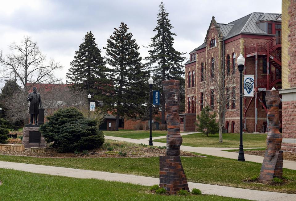 Dakota State University on April 11, 2021, in Madison, S.D.