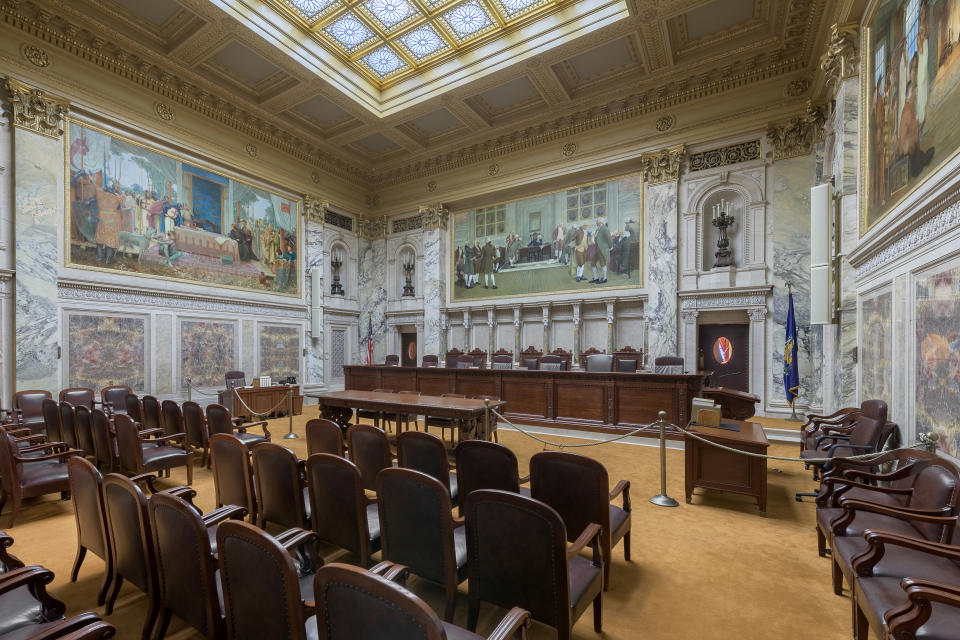 The Wisconsin Supreme Court chamber