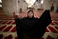Al-Aqsa mosque reopened to worshippers after a two-and-a-half month coronavirus closure, in Jerusalem's Old City