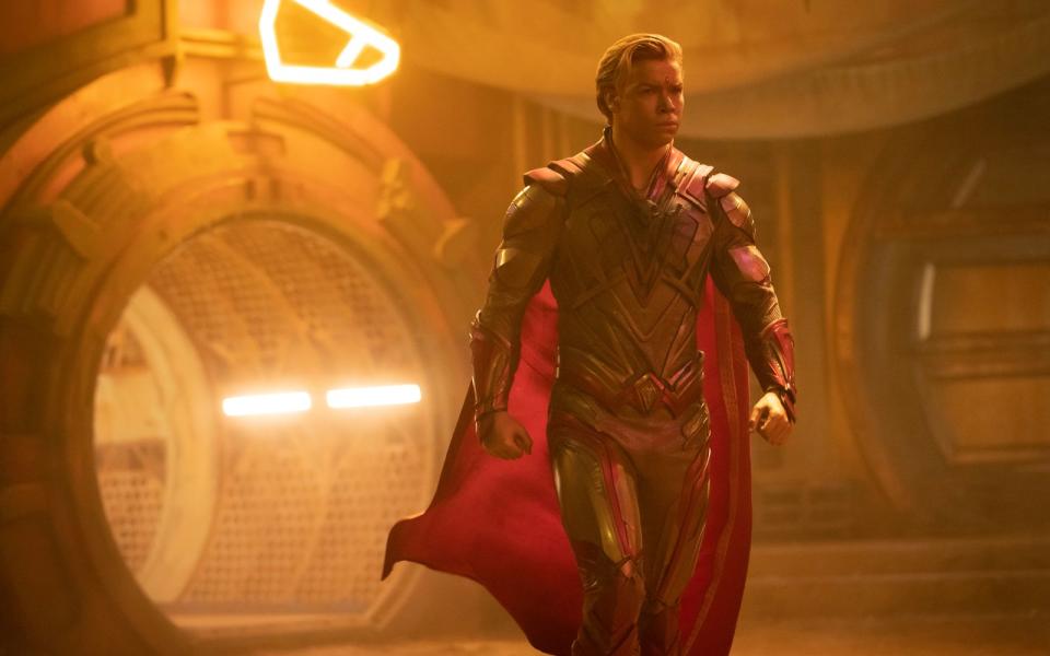 Adam Warlock (Will Poulter) wurde erschaffen, um die Guardians of the Galaxy zu zerstören. (Bild: 2022 Marvel)