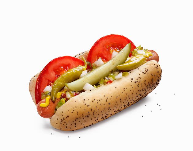 A Chicago dog, in all its glory, and free from ketchup. (Photo: Maren Caruso via Getty Images)