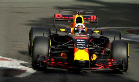 Formula One - F1 - Azerbaijan Grand Prix - Baku, Azerbaijan - June 23, 2017. Red Bull Racing's Daniel Ricciardo drives during the second practice session. REUTERS/David Mdzinarishvili