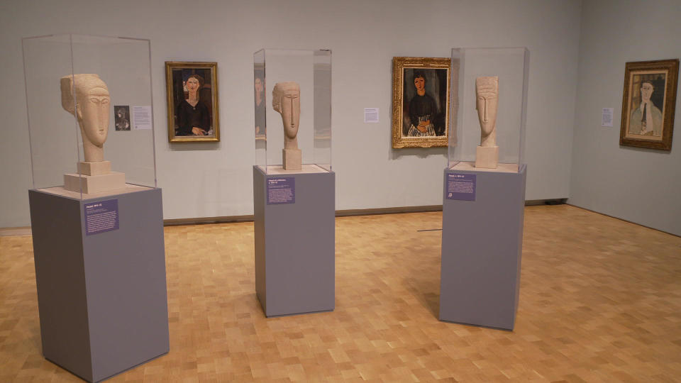 An installation view of the Barnes Foundation exhibit, 