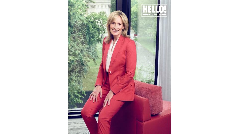 Santa Montefiore poses for HELLO!