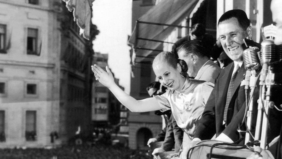 Juan Domingo Perón y su primera esposa, 