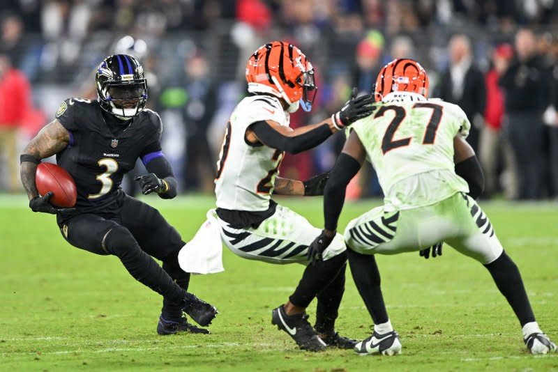 Wide receiver Odell Beckham Jr. (L) scored three touchdowns last season for the Baltimore Ravens. File Photo by David Tulis/UPI