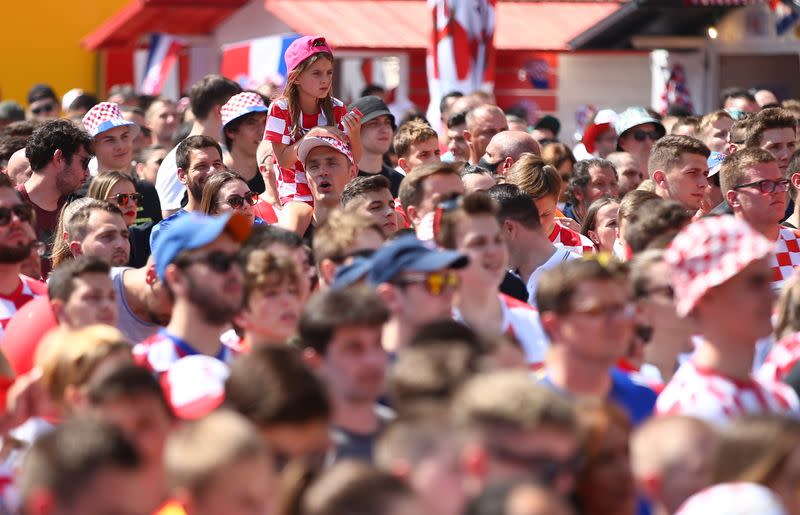 Euro 2020 - Fans in Croatia watch the Euro 2020 Group D match England v Croatia