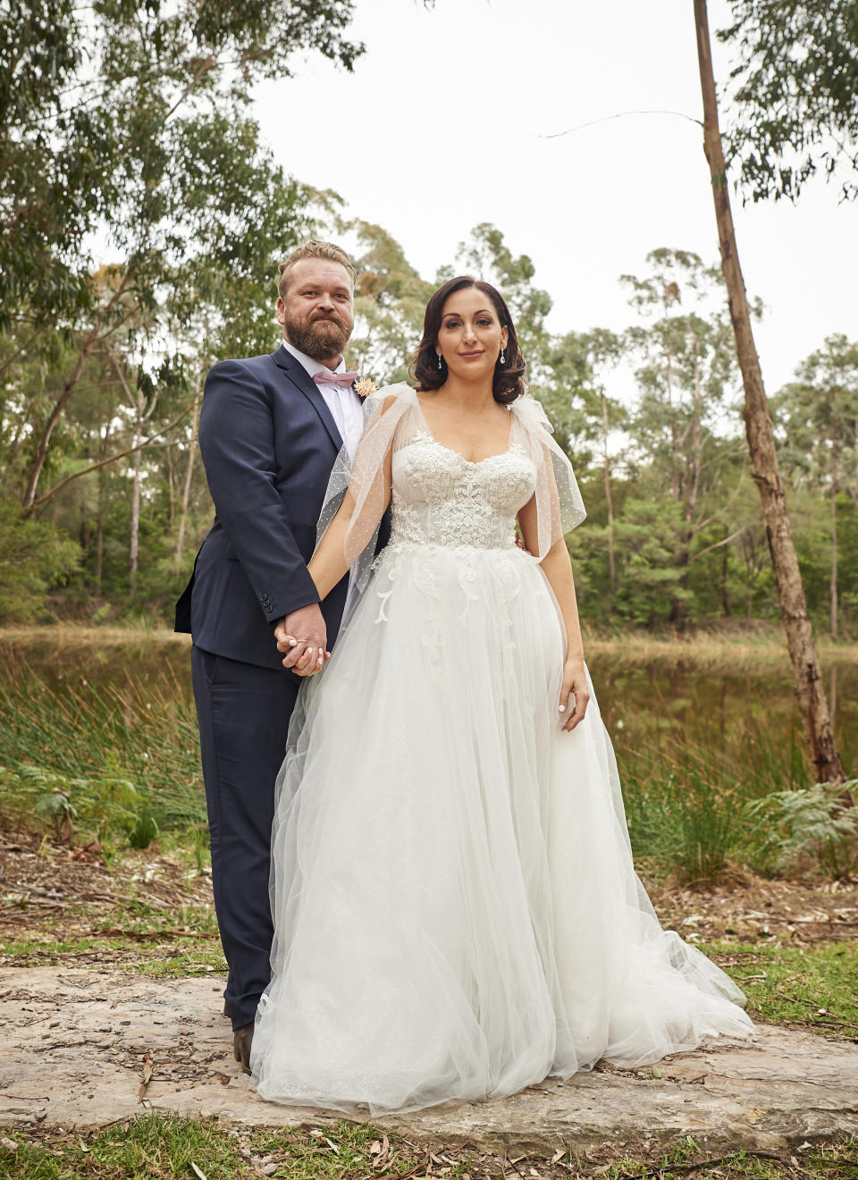 Luke and Poppy from MAFS on their wedding day