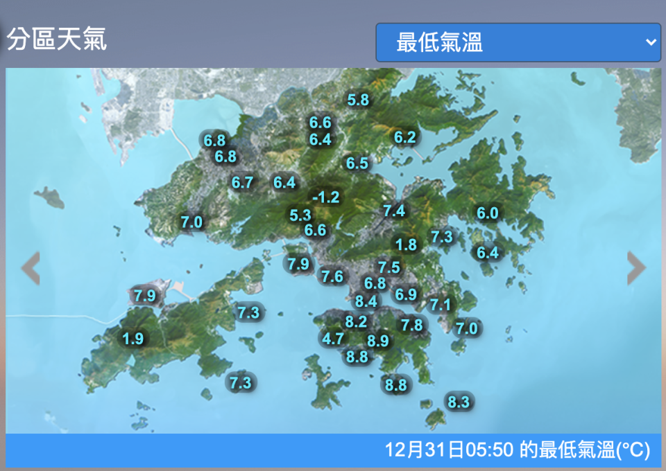 寒流加大風　大帽山低見0度以下