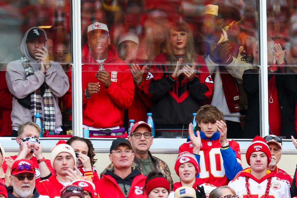 Taylor Swift attends the Kansas City Chiefs game on December 10, 2023.