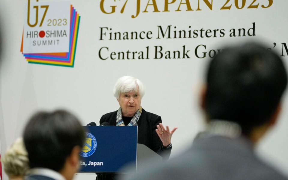 US Secretary of the Treasury Janet Yellen speaks in Japan - KIMIMASA MAYAMA/EPA-EFE/Shutterstock