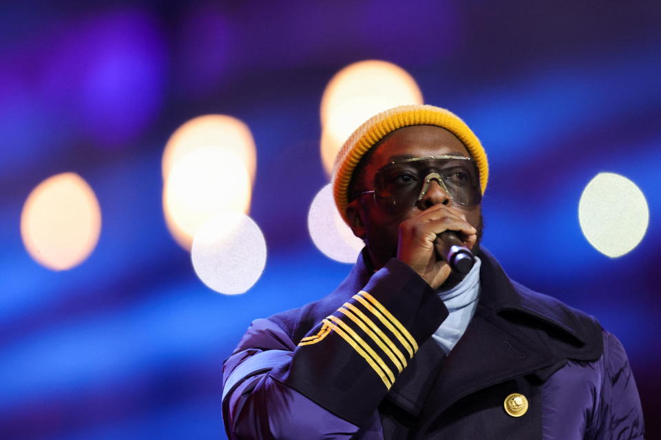 Will.i.am of the Black Eyed Peas performs at Expo 2020 in Dubai, United Arab Emirates, January 25, 2022. REUTERS/Christopher Pike