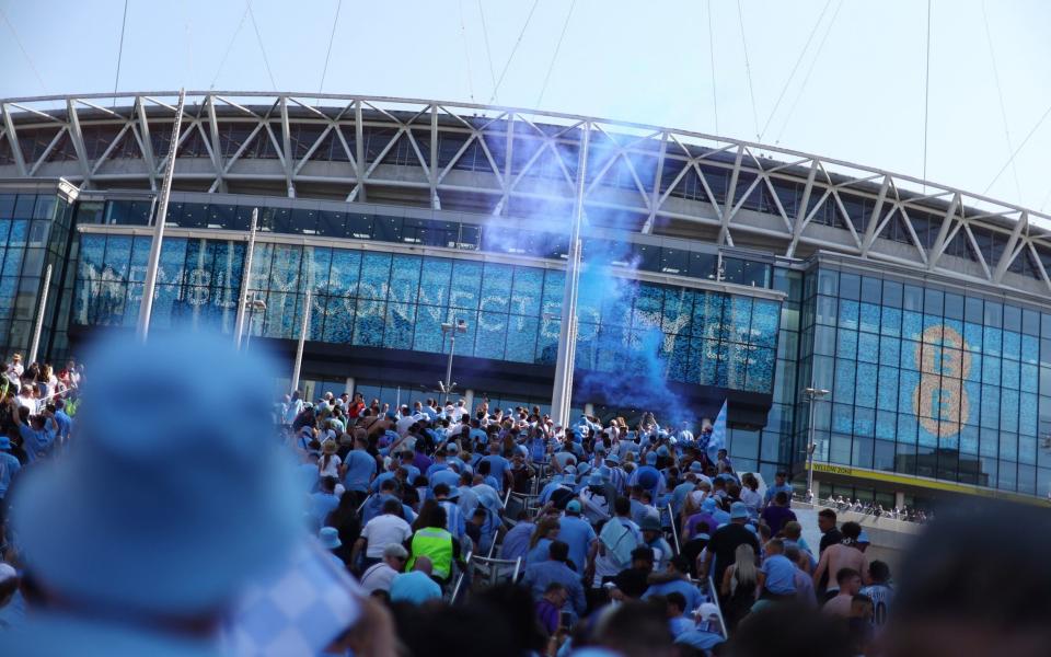 Coventry City fans outside the stadium before the match - Reuters/Carl Recine