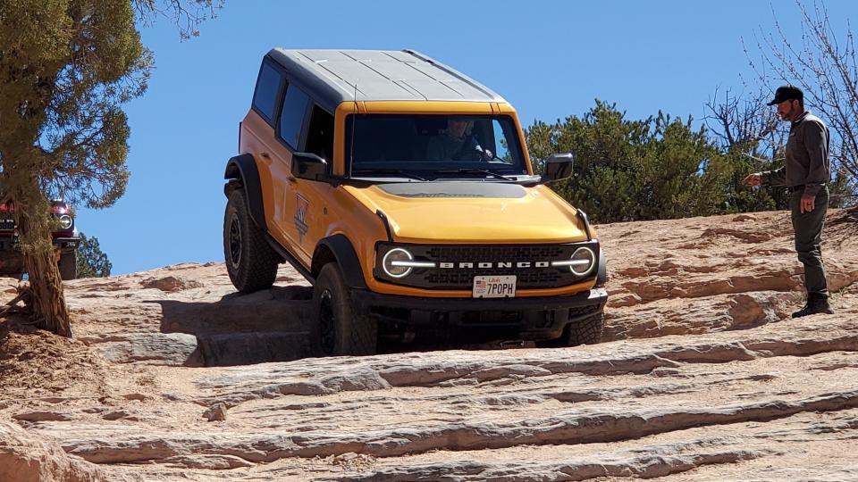 Steve "Pete" Peterson of Colorado Springs, Colorado went to the Bronco Off-Roadeo in Moab, Utah in April 2022. The U.S. Air Force veteran said, as a new Bronco owner, the intense day exceeded his hopes for action and adventure.