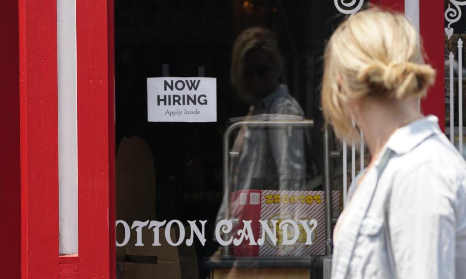 <span>‘The labor market is dynamic, but doesn’t tip the scales in terms of a Fed rate decision this year,’ said Nela Richardson, chief economist at ADP.</span><span>Photograph: Rich Pedroncelli/AP</span>