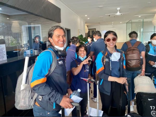 Indian women's cricket arrive in Mackay (Image: BCCI Women twitter)