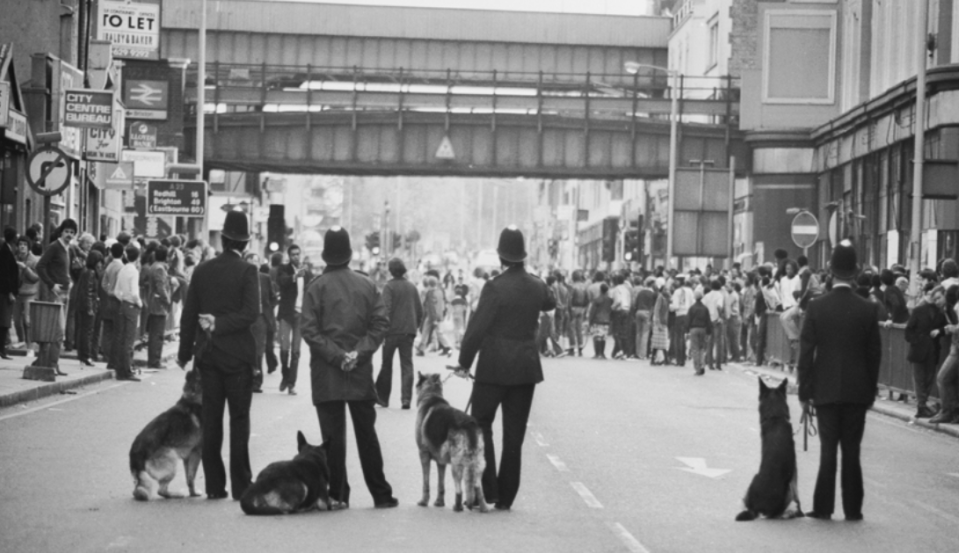 Unrest unfolding in Brixton, south LondonGetty Images