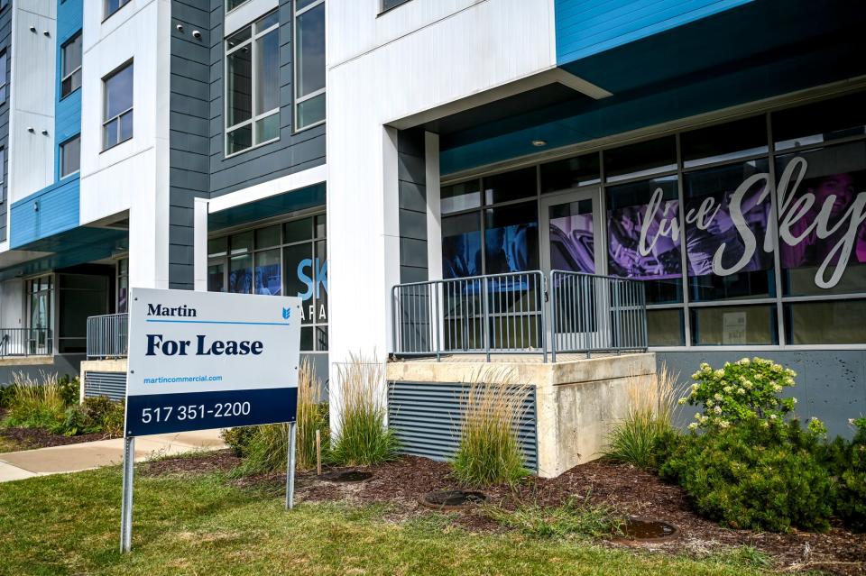 The future site of Hotworx, located in the lower level of SkyVue apartments, on Wednesday, Sept. 20, 2023, in Lansing.