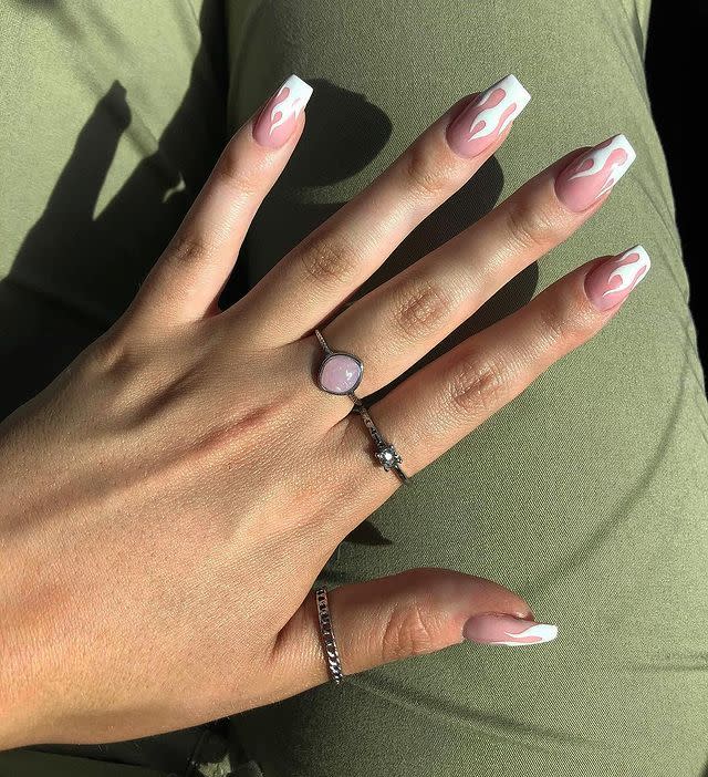 <p>Turn up the heat and replace your regular French mani with some serious flames.</p><p><a href="https://www.instagram.com/p/BwuwGJmBpkB/" rel="nofollow noopener" target="_blank" data-ylk="slk:See the original post on Instagram;elm:context_link;itc:0;sec:content-canvas" class="link ">See the original post on Instagram</a></p>