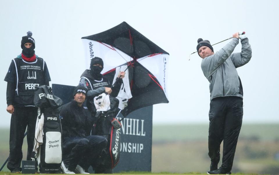 Eddie Pepperell - Atrocious conditions at Dunhill Links sees 34 pros in 168-man field fail to break 80 in second round - GETTY IMAGES