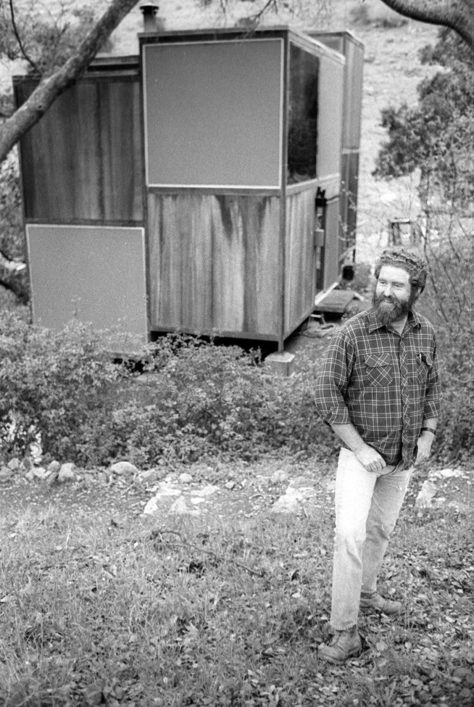 Keith Foiles lives in the Modular House tucked quietly in Poly Canyon March 10, 1980.