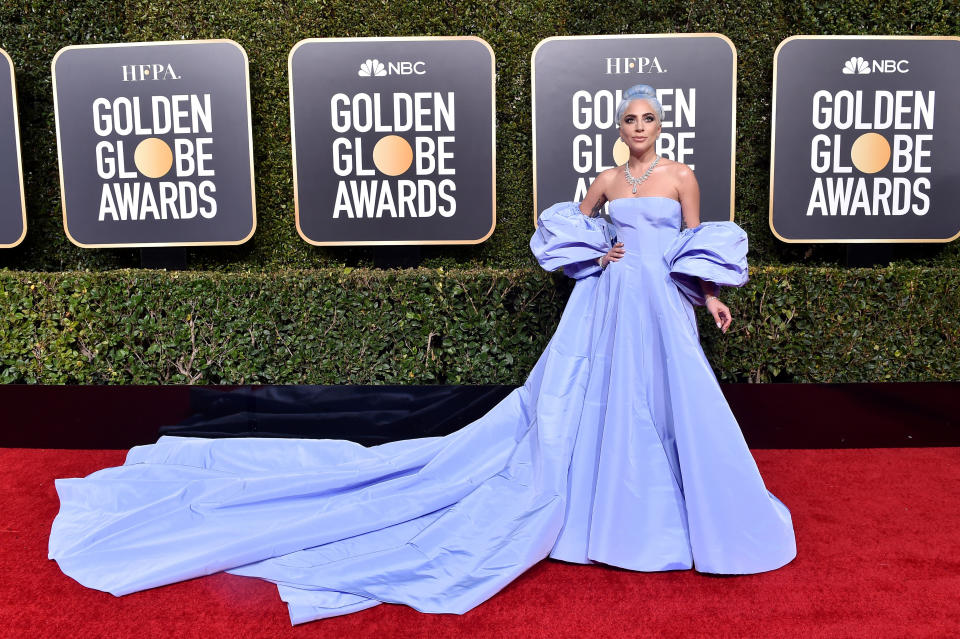 Lady Gaga at the Golden Globes.