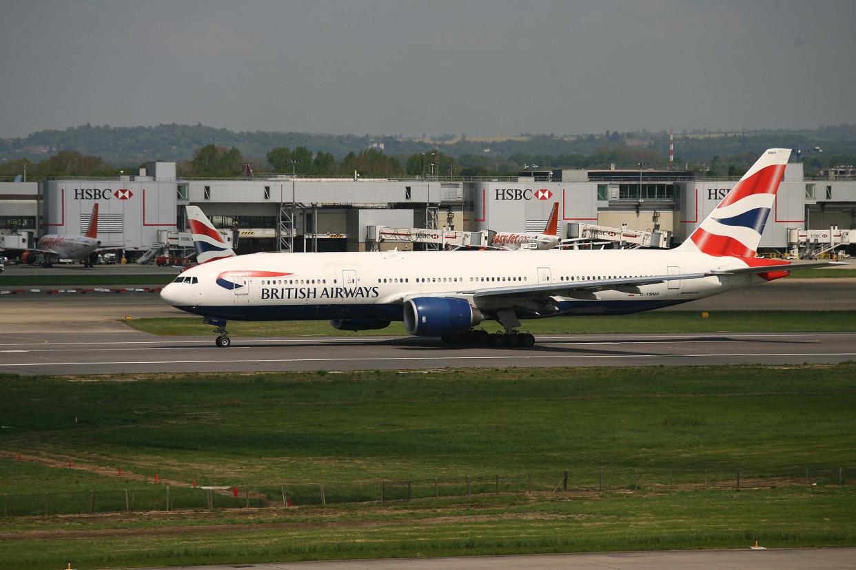 Caribbean escape: British Airways Boeing 777 at Gatwick airport (Nick Morrish/British Airways )