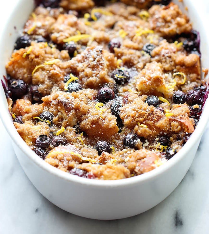 Baked Blueberry Lemon French Toast from Damn Delicious