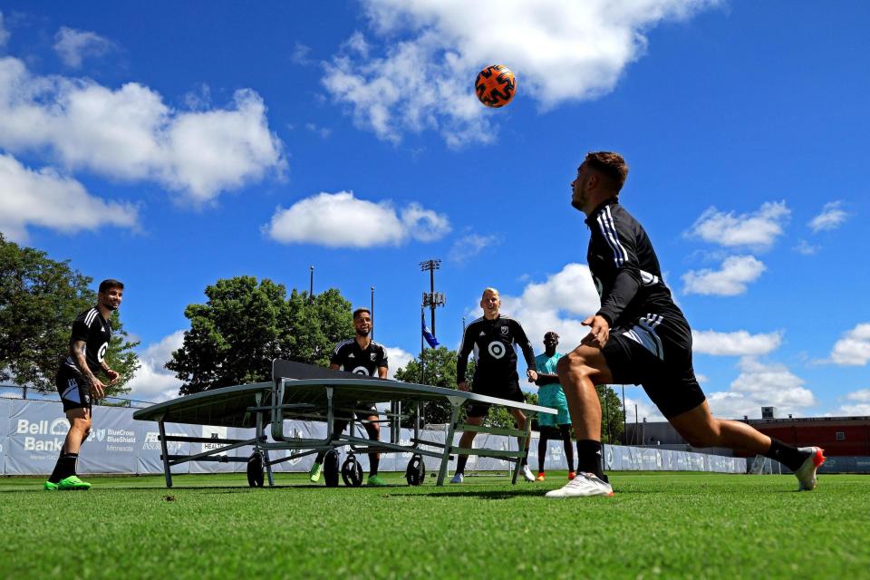 2022 MLS All-Stars play Teqball.