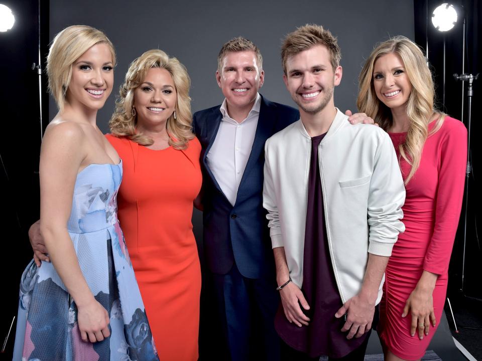 Savannah Chrisley, Julie Chrisley, Todd Chrisley, Chase Chrisley, and Lindsie Chrisley of "Chrisley Knows Best"